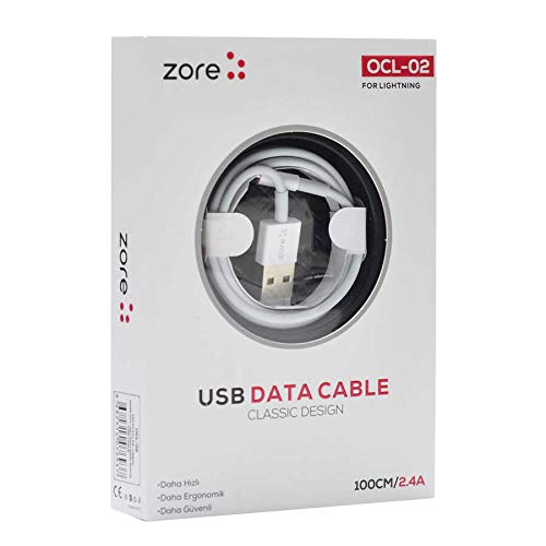 Zore OCL-02 Lightning Usb Kablo Beyaz