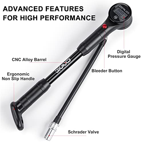 Pompa Ad Alta Pressione Per Sospensioni MTB – Shock Pump Con Manometro PSI