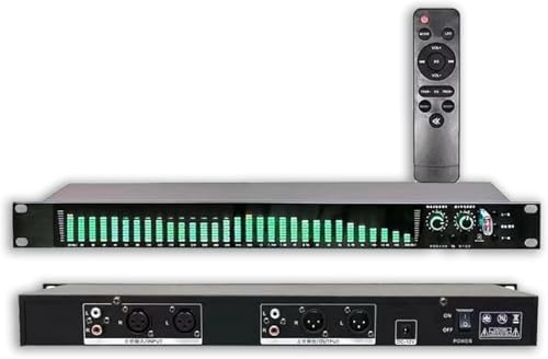 Ecualizador Digital de 31 Bandas, Procesador de Audio Profesional, Ecualizador Gráfico Estéreo con Pantalla de Espectro Luminosa, Ajuste de Graves/Medios/Agudos, para Estudio de Grabación miniatura 1