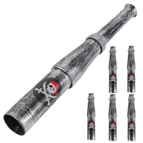 SAFIGLE 6pcs Single-Tube Telescope Toys Telescopic Pirate Telescopes Funny Toys for Kids