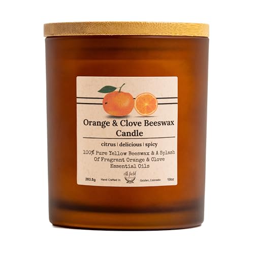 Elk Field Orange Clove Organic Beeswax Candle