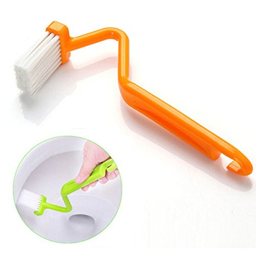 UEETEK 5 forma V aseo cepillos esponjas mango limpieza