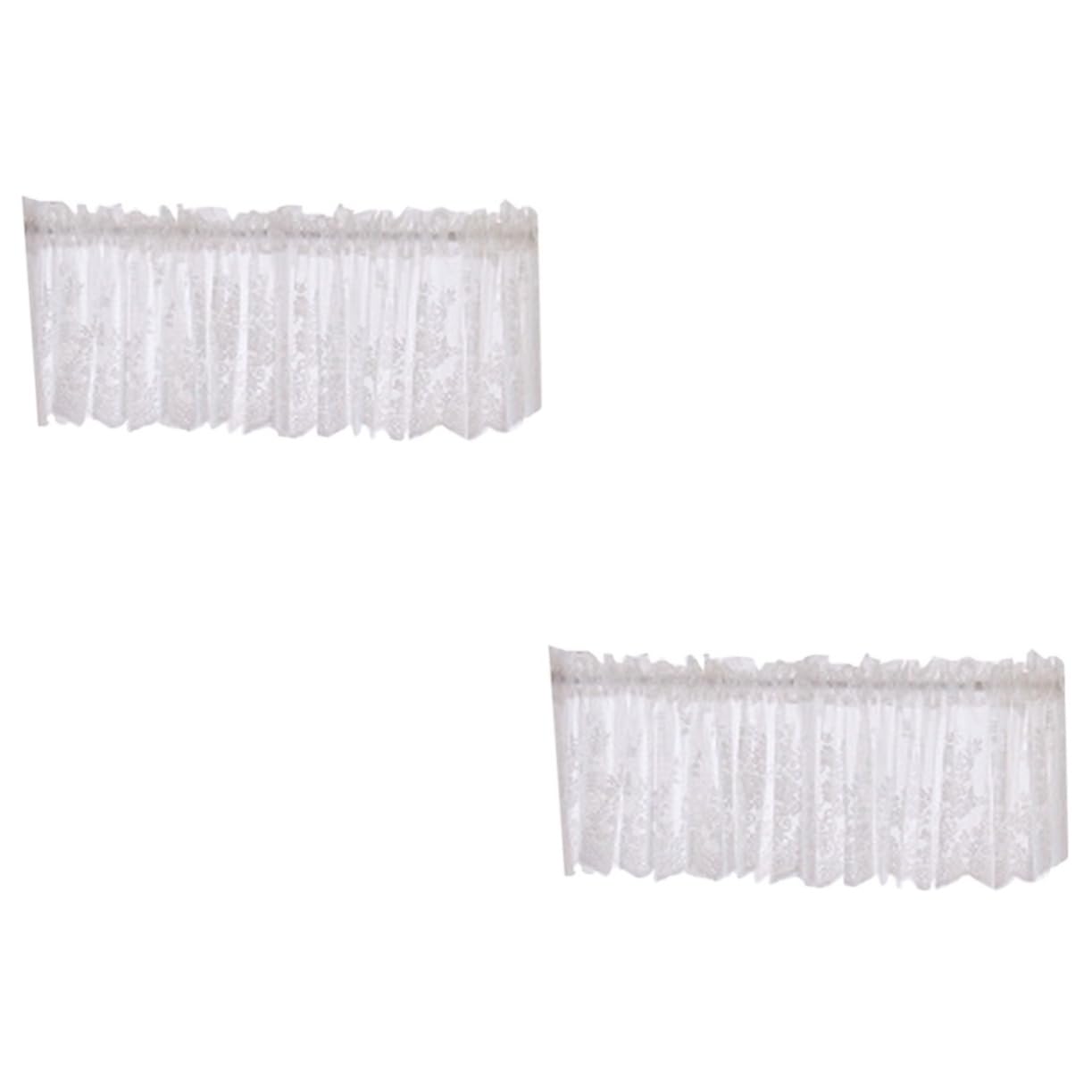 Cortinas cortas Cabilock de encaje transpirable y paso de luz suave para ventanas