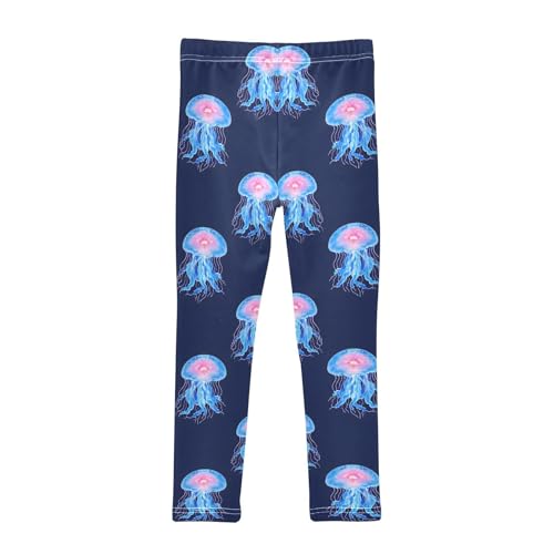 Ocean Jellyfish Girls Leggings Soft Stretch Workout Yoga Dance Pants for Kids Casual Tights2