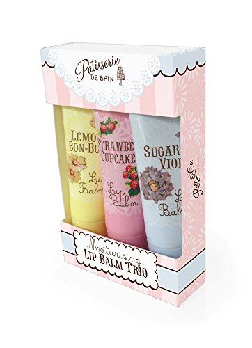 Rose And Co Patisserie De Bain Moisturising Lip Balm Trio 3 x 10ml