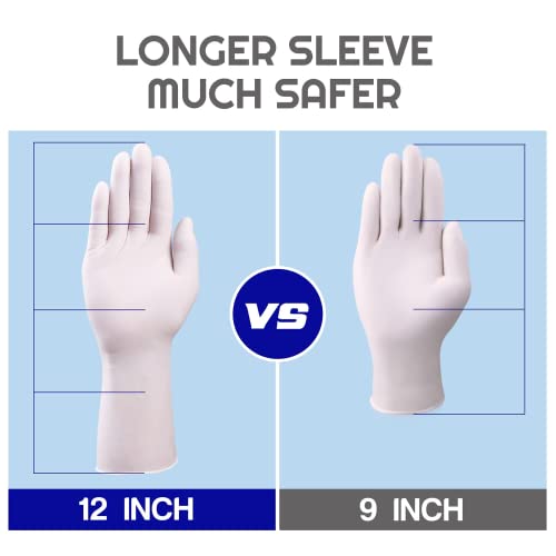 Wostar Nitrile Exam Gloves Large Powder Latex Free 4Mil 50 Pcs Long 12 Inches Disposable Nitrile Gloves #TOP4
