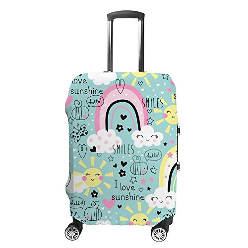 Housse de bagages voyage motif printemps élastique et haute densité fleurie