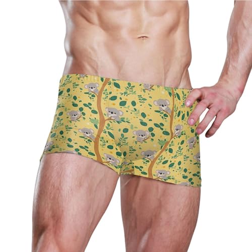 Cute Koala Mens Swim Trunk Swimwear Bathing Suit Swim Brief Square Leg Board Short S B04041463