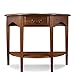 Leick Home Salem Console Table, Solid Wood, with Drawer and Shelf, for Entryways, Hallways, and Living Rooms, Medium Oak, 9036-MED