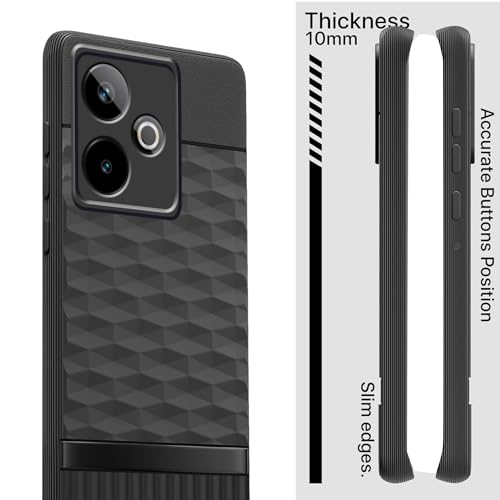 Image of amazon basics TPU Soft Back Cover for Realme GT 7 / Realme GT 7T | Full Camera Protection | Flexible Shockproof Back Case for Realme GT 7 / Realme GT 7T (Black)