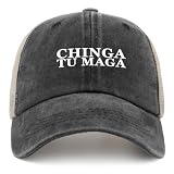 Generic chinga to MAGA hat Mens Fashion CHINGATUMAGA Golf hat for Women AllBlack Cycling caps Fashionable for Librarian