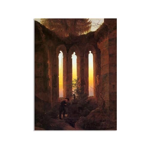 La tombe de Hutten Caspar David Friedrich poster géant pour habiller un grand mur vide de salon
