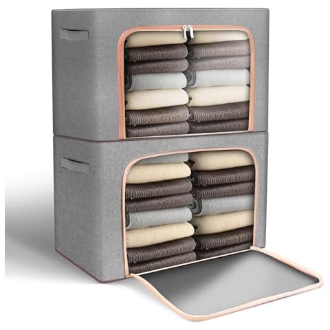 ZONJIE 2 Pack 66L Clothes Storage Bags Cover