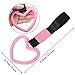 BBTO 2 Pieces Heart shaped Car Handle Straps Drift Charm Rear Bumper Warning Ring Decor Subway Bus Broken Heart Handle for Car Interior(Light Pink)