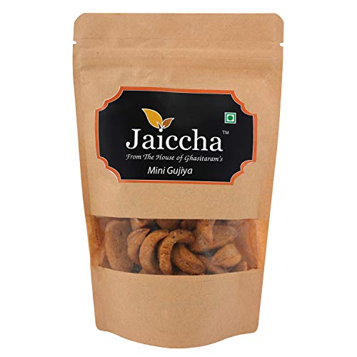 Image of Ghasitaram Gifts Holi- Sweets / Holi Hampers / Holi Sweets Holi Sweets Holi Hampers Best of 5 Traditional Gujiyas, Dry Sweet Gujiyas, Gujiya Namkeen Pouch, SOYA Sticks Pouch, Farsaan Samosa Pouch
