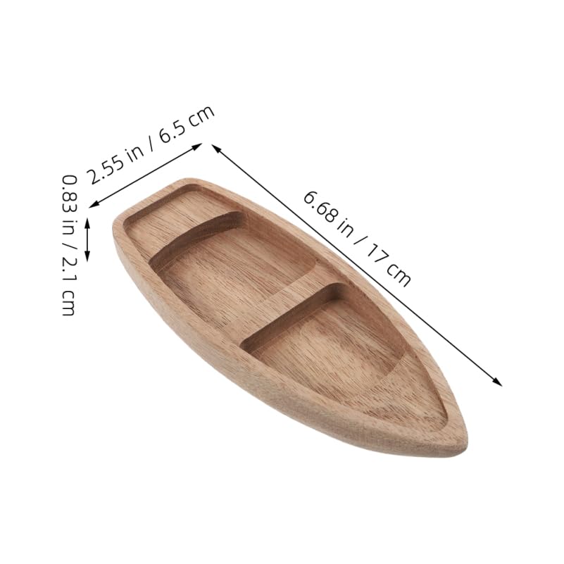 VOSAREA 2pcs Wooden Canoe Model Unfinished Miniature Wooden Boat Decor Rustic Decorative Boat Canoe Craft for Centerpiece Home Office DIY Project Supply