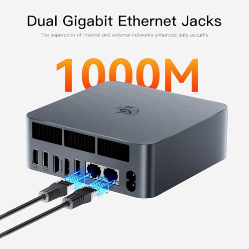 Image of Beelink EQR5 Mini PC, AMD Ryzen 5 5500U (6C /12T, up to 4.0GHz) 16GB DDR4 480G NVMe M.2 SSD, Dual Display Output, Built in PSU, WiFi 6, 1000M RJ45, Bluetooth 5.2 W11 Pro Mini Computer