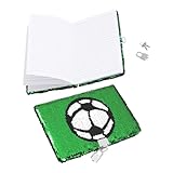 TOYMYTOY フットボールスパンコールノート2冊セット 鍵付きロック機能付き 女子向けサッカージャーナル 学校や旅行用コンパクトメモ帳 スポ