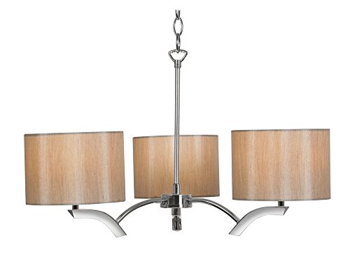 Plafonnier Oaks Lighting 1722/3 CH Eden chrome diffuse une lumière douce