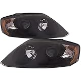 HEADLIGHTSDEPOT Headlights Set Right Passenger Left Driver CAPA Certified Compatible With 2006 Hyundai Tiburon
