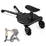 【Idealer Partner für Kinderwagen】 Dieses Kinderwagenbrett ist einfach zu installieren, mit verstellbarer Verbindungsstange und universellem Klettverschluss, passend für die meisten Kinderwagen auf dem Markt. Sie müssen sich keine Gedanken darüber machen, ob es für Ihr eigenes Kinderwagenmodell geeignet ist, Sie können Ihr Baby unbeschwert mit auf die Reise nehmen.