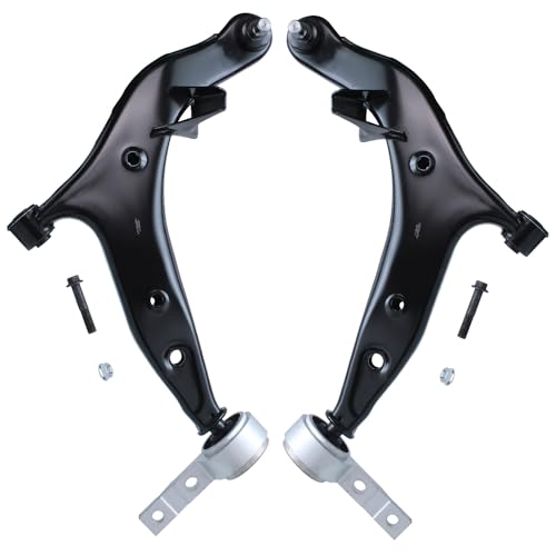 Image of Detroit Axle - 10pc Front End Control Arms Kit for 04-09 Nissan Quest, 2 Lower Control Arms + Ball Joint 4 Tie Rods 4 Front and Rear Sway Bar Links 2004 2005 2006 2007 2008 2009 Replacement