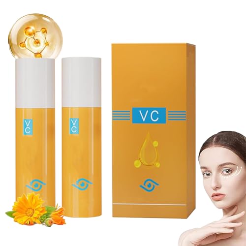 Olio essenziale di luteina per gli occhi, siero per contorno occhi correttore, olio essenziale antirughe alla luteina, olio essenziale per gli occhi VC per alleviare il gonfiore (2PCS)