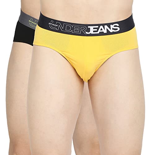 Image of Underjeans Men's Cotton Blend Regular Fit Solid Brief