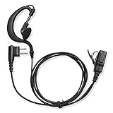 Tenq Advanced G Shape Police Earpiece Headset PTT Mic for 2-pin Motorola Radio CP040 CP200 XTNi DTR VL50
