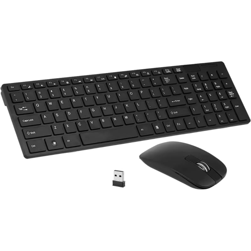 ✔【Sospensione Automatica, Risparmio Energetico】La tastiera e mouse wireless entreranno nello stato di sospensione dopo 10 minuti di inattività e faranno doppio clic su qualsiasi pulsante per riattivarlo. La tastiera ha fino a 1 anno di durata della batteria in standby!