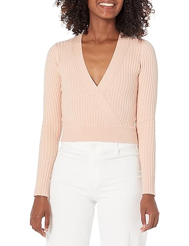 Suéter Guess Lucie Crop Top de punto elástico con cuello en V pronunciado