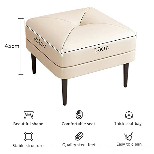 Pieds en métal pour ce repose-pieds robuste et confortable