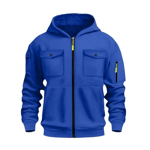 Mens Tactical Hoodie Zip Up Athletic Outdoor Hooded Sweatshirt with Pockets Plus Size Hoodies Casual Jackets 20254