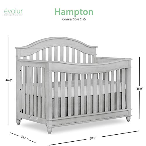 Evolur Hampton/ Parkland 5 In 1 Lifestyle Convertible Crib #TOP6
