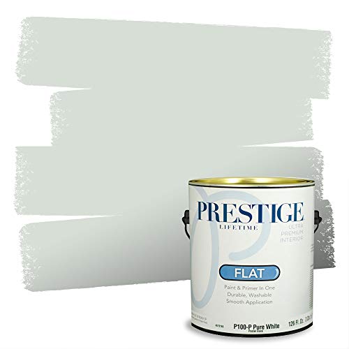 PRESTIGE Paints Interior Paint and Primer In One, 1-Gallon, Flat, Comparable Match of Benjamin Moore* Silver Crest*