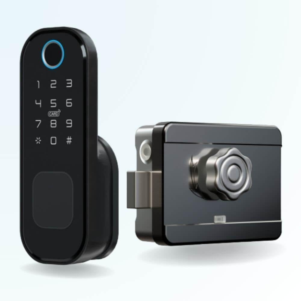 LOCKY-3 Verrou connecté Biométrique, Code, Badge, App, Bluetooth