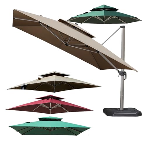 Toile de rechange pour parasol excentrique carré 8 baleines - 5
