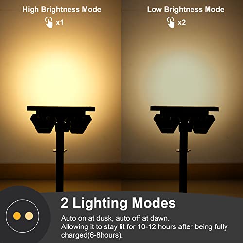 Crepow Solar Spotlights Outdoor Solar Flood Lights, 32 Led Ip65 Waterproof Landscape Spotlights Dusk To Dawn Landscape Lights For Garden Garage Fence Driveway Porch (3000K Warm White, 2 Pack) #TOP2