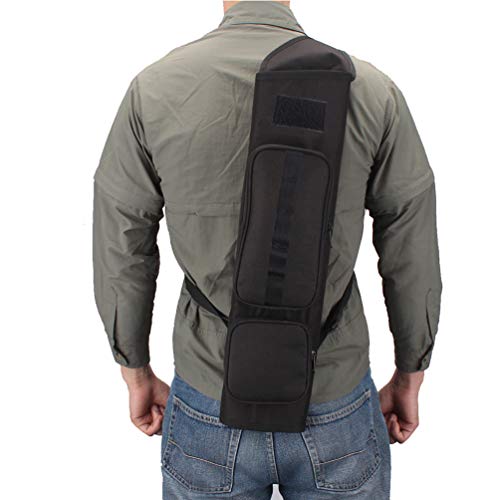 XTACER Back Arrow Canvas Quiver Hunting Training Camo Archery Target Quiver Holder Shoulder Bag Pouch Quiver, Back Quiver