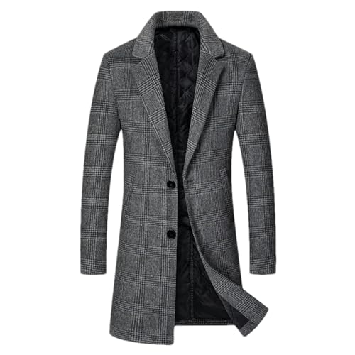 Manteau décontracté d'affaires en laine pour homme élégance hiver