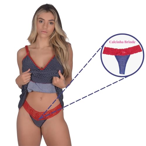 Kit 1 Camisola + 1 Baby Doll + 3 Conjuntos (Sutiã de Amamentação + Calcinha Pós Parto) Gestante Refo