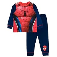 Spiderman Boys Novelty Dress Up Pyjamas Kids Marvel Avengers Long Pj Set Size