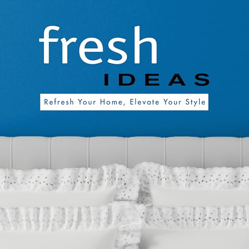 Faldón de cama con volantes FRE30114WHIT01 Fresh Ideas blanco individual caida de 36 cm 8
