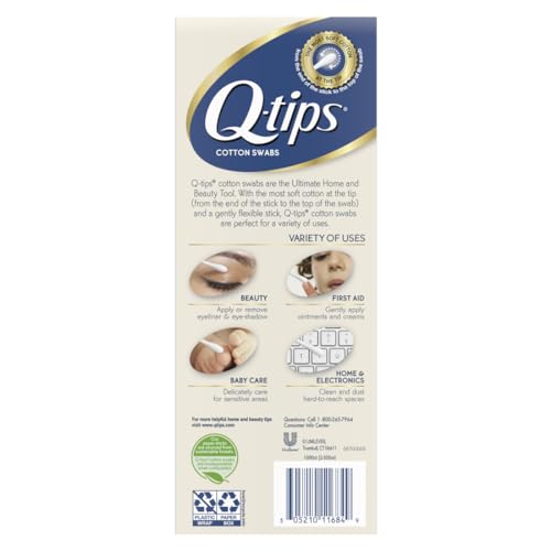 q-tips cotton swabs original for home first aid and beauty 100 cotton 500 count 2 pack