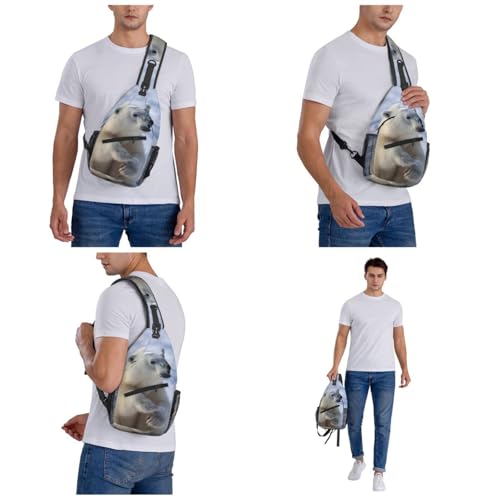 Bolso cruzado Polar bear para trekking y viaje miniatura 7