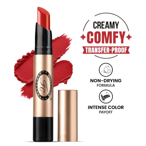 Image of Fashion Colour Supreme Lasting Honey Lip Non Transfer Lipstick 2.6g | Lipstick For Women | Available in 18 Super Creamy Shades | (304- Dull Red, 2.6g)