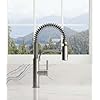 Kohler provo semi pro kitchen faucet with spiral spring neck stainless steel  urban country home decor