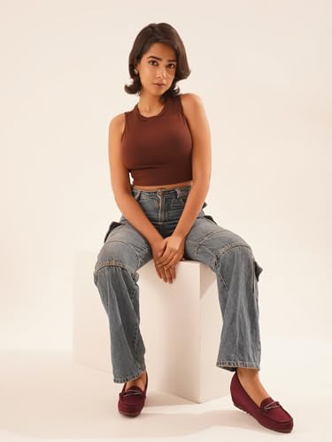 Image of JM LOOKS Women's Chain Loafers | Stylish & Comfortable Slip-On Flats for Women & Girls