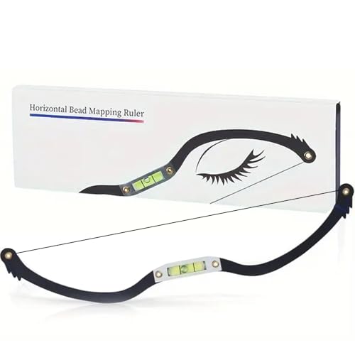 BOLUOYIN Permanent Makeup Eyebrow Line Marker Ruler for Eyebrow Mapping String Pre-Inked Microblading Tattoo PMU String Measuring Eyebrow (Black)