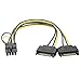 immagine 5J&D 2 Confezioni 2x SATA Power 15 Pin a 8 Pin PCI Express (PCIe) Grafica Scheda Video Cavo Adattatore di Alimentazione - 20cm